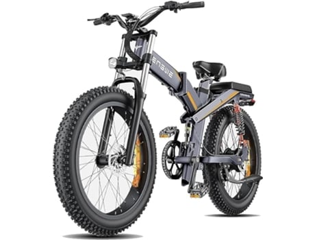 ENGWE X24 Bicicleta eléctrica plegable Fat Tire para adultos 1200W 19.2AH Batería dual de potencia máxima todo terreno EMGWE