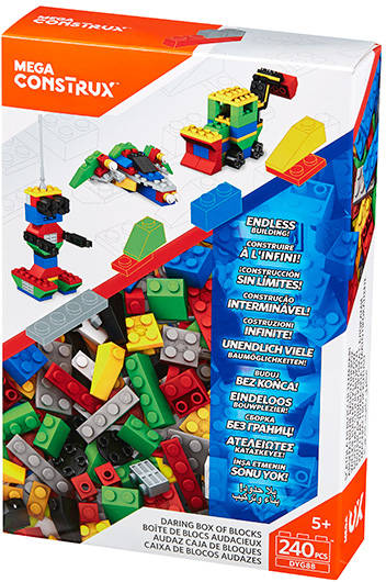 Mega Construx Daring box of blocks juego de construcción juguetes multicolor 5 años 240 piezas dyg88