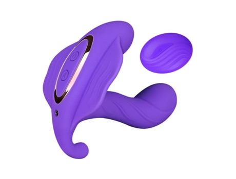 Vibrador portátil invisible con control remoto con 10 modos para mujeres (púrpura) VEANXIN