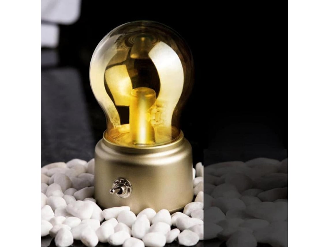 Lámpara de vino LED bombilla de noche USB recargable dormitorio mesita de  noche lámpara de escritorio