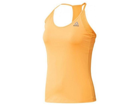 Camiseta de Mujer REEBOK Sin Mangas Wor Tri Back Amarillo