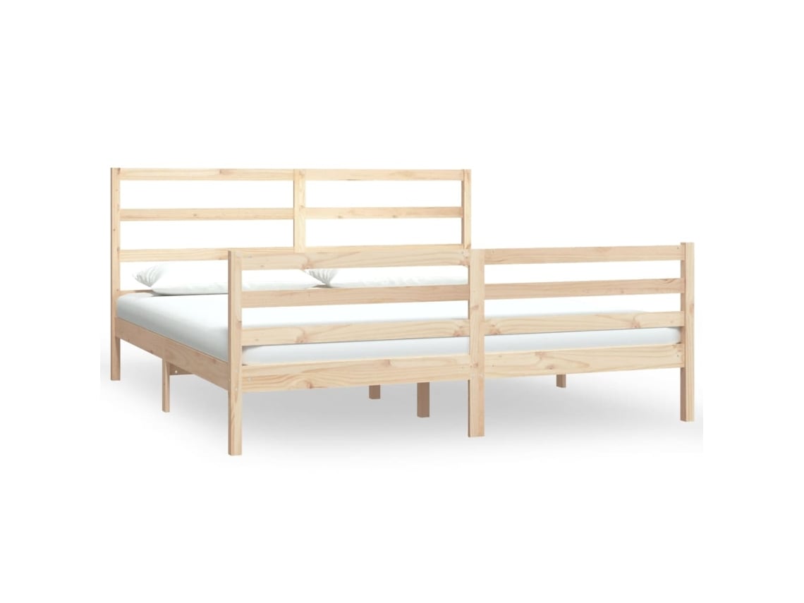 Estructura de cama madera maciza de pino 180x200 cm