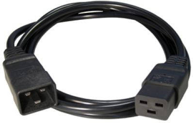 Cable de Alimentación GEMBIRD (C19 - C20 - 1.5 m - Negro)