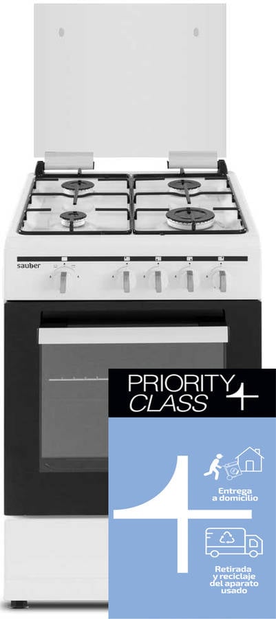 Cocina SAUBER SCW41GB (43 L - Gas Butano-Propano - Blanco)