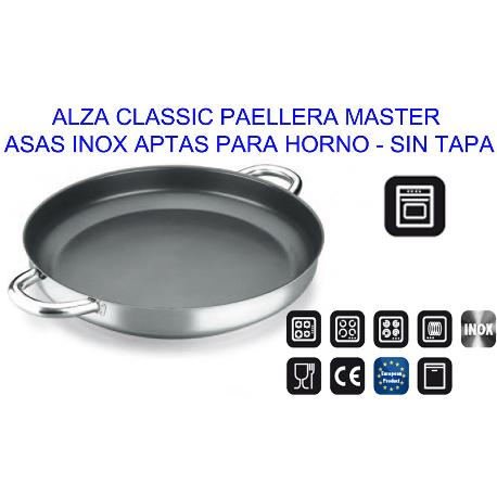 Alza classic paellera master inox 26 s-tapa apta horno