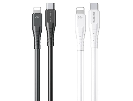 Cable Wk Wdc Datos Carga Rápida Tipo Usb Pines Blanco