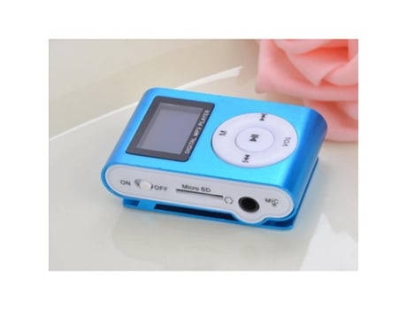 Lector MP3 Eastvita Blue Mini Player Clip Usb Pantalla LCD Soporte para Micro SD 32Gb