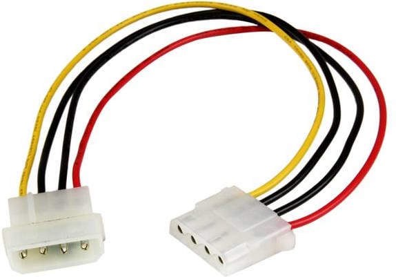 Cable STARTECH Cable de 30cm de Extensión de Alimentación Corriente Molex LP4 - 4 pines Macho a Hembra