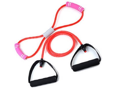 Accesorio de Entrenamiento para Fitness ATRUMS Figura “8” cuerda elástica + cuerda elástica trasera TLS-002-B Rojo