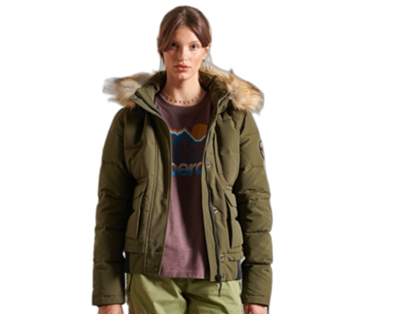 Abrigo SUPERDRY Poliéster Mujer (36 - Verde)