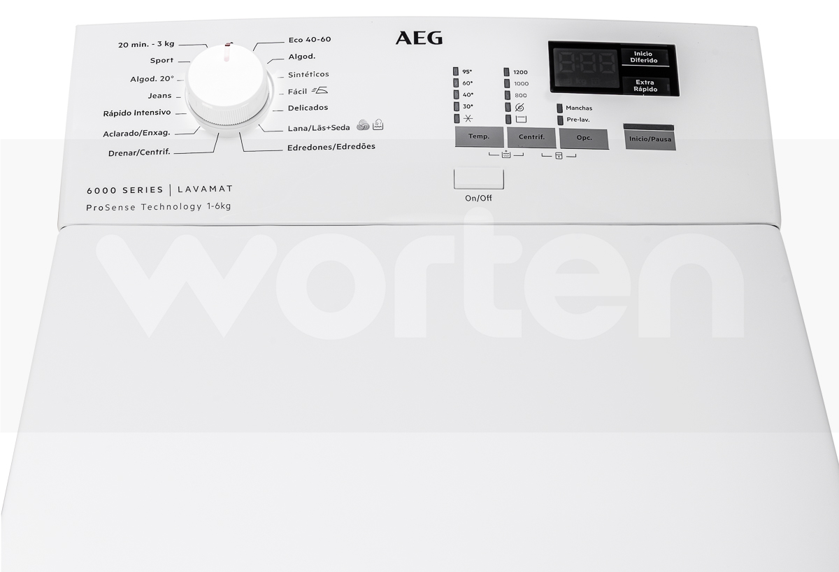 Lavadora AEG L6TBK621 (6 kg - 1200 rpm - Blanco)