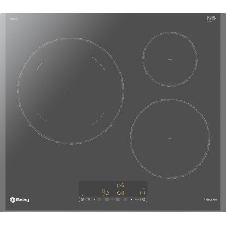 Placa de Inducción BALAY 3EB865AQ (Eléctrica - 59.2 cm - Gris)