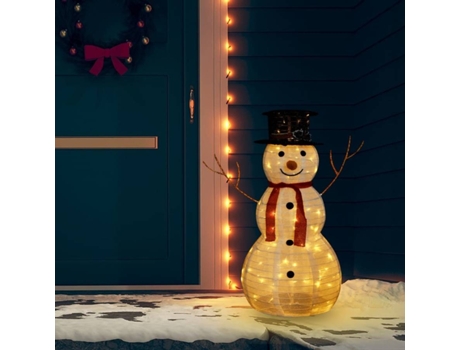 Muñeco De Nieve vidaxl con luces led 90cm tela