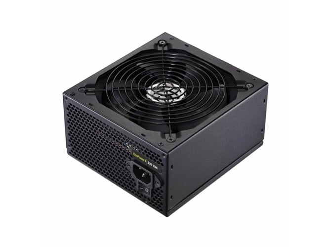 Tooq Fuente Atx 650w pfc cooler 14cm silencioso de alimentacion tqep650sp ecopower ii activo pasivo ventilador 120mm control velocidad negro