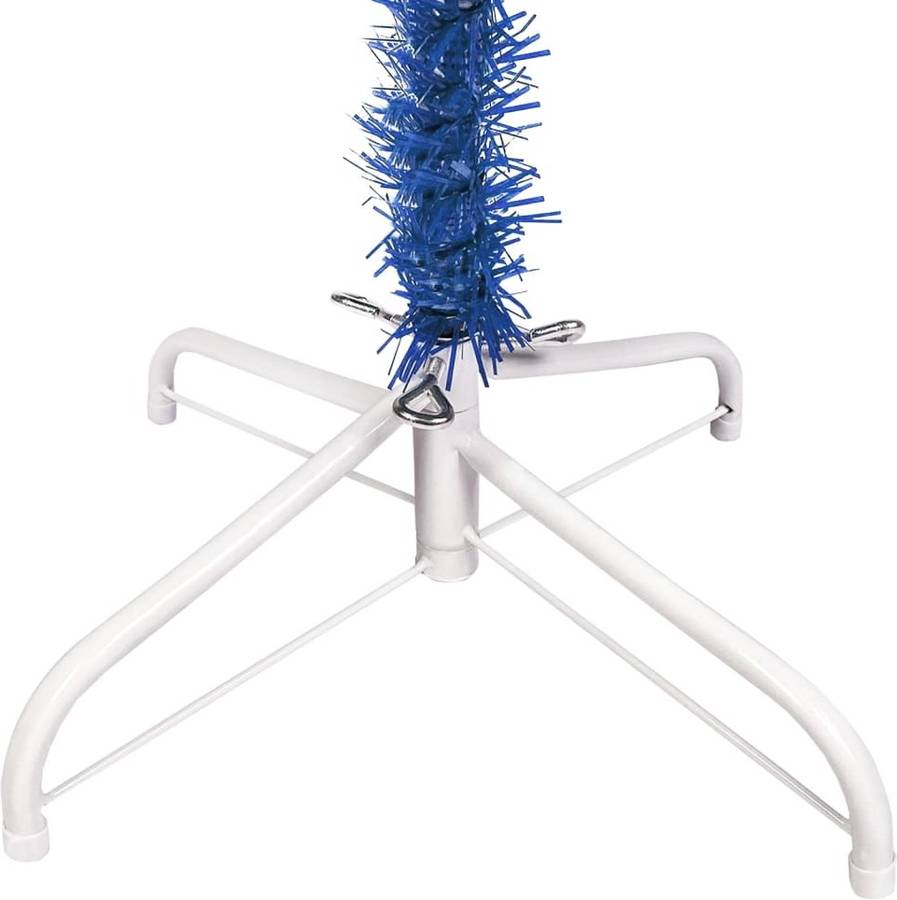 Árbol de Navidad VIDAXL con Luces LED y Bolas (Azul - 240x61 cm)