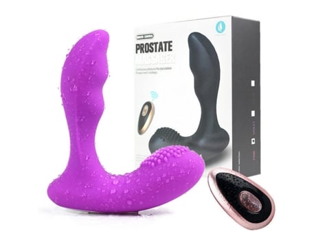 Vibrador anal con control remoto con 12 modos de vibración para adultos (púrpura) VEANXIN