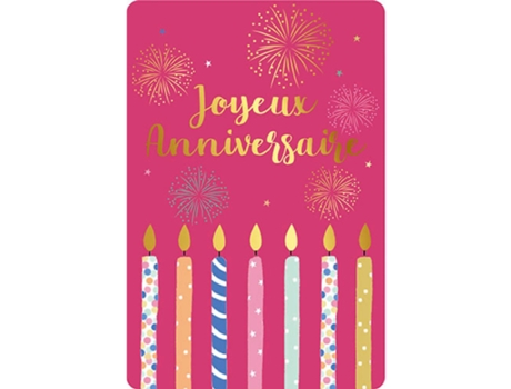 Tarjeta doble KIUB Des Plumes Et Des Fleurs Anniversaire