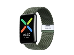 PROBANDS Correa Pulsera Trenzada Flexible para Oppo Watch Free Verde