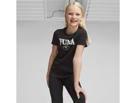 Camiseta de Niña PUMA Squad Graphic Negro (7/8 años)