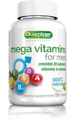 Mega Vitamins For men 60 tab complemento alimentar quamtrax 2