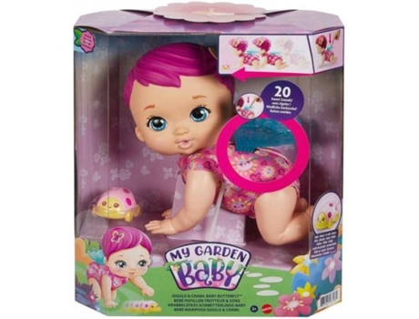 My Garden Baby y gatea rosa muñeca mattel edad 3