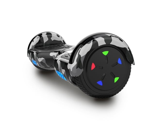 Hoverboard RCB WJ5 con Bluetooth y Ruedas LED Camo