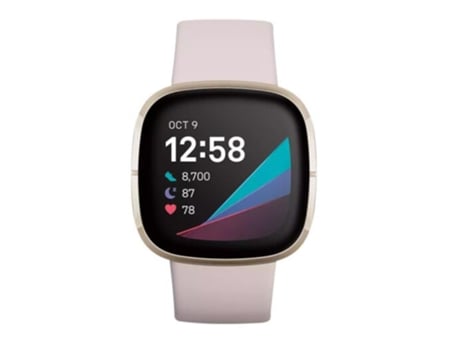 FITBIT Sense Smartwatch Esfera Dorada 40 Mm Correa De Silicona Reloj Deportivo Gps