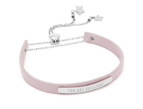 Pulsera Femenina Mr Wonderful Joyas Wonderful Words Wj30002. Rosa. Dinero. Acero Inoxidable. Mr. Wonderful *