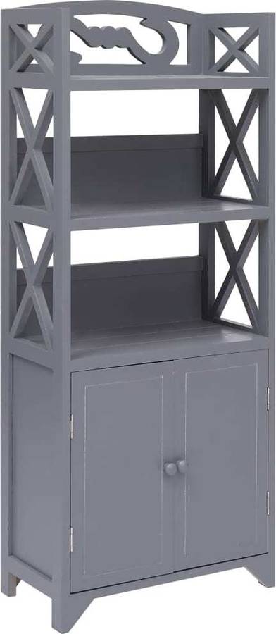 Armario VIDAXL casa baño Madera paulownia Gris (46x24x116 cm)