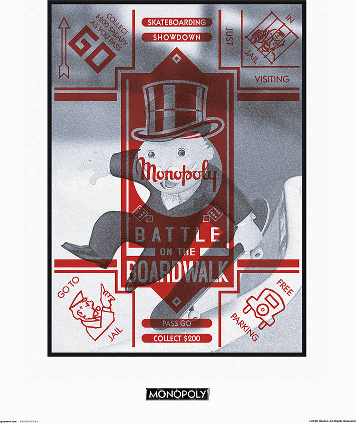 Print MONOPOLY 30X40 Cm Skateboarding