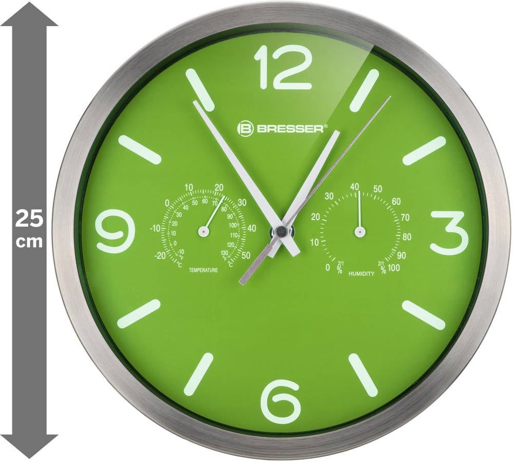 Reloj de Pared BRESSER 8020315B4K000 Verde