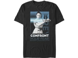 Camiseta Unisexo DEEPSTONE Rey Confront Your Fear Rise Of Skywalker Star Wars Negro (S)