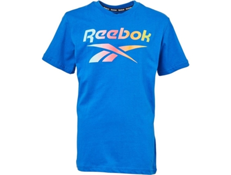 Camiseta de Niño REEBOK Gradient Logo Royal Azul (140 cm O 9/10 AÑOS)