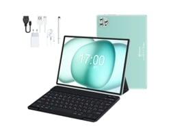 Tablet WUXIAN V62 Teclado Bluetooth Funda de Piel Auriculares Lápiz Óptico (10.1'' - 64 GB - 4 GB RAM - Wi-Fi4G - Verde)