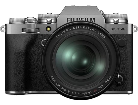 Kit Cámara Mirrorless y Objectivo FUJIFILM X-T4 (26 MP - Sensor: BSI - ISO: 80 a 51200)