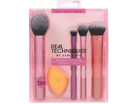 Real Techniques Kit completo de brochas pincel maquillaje everyday essentials set