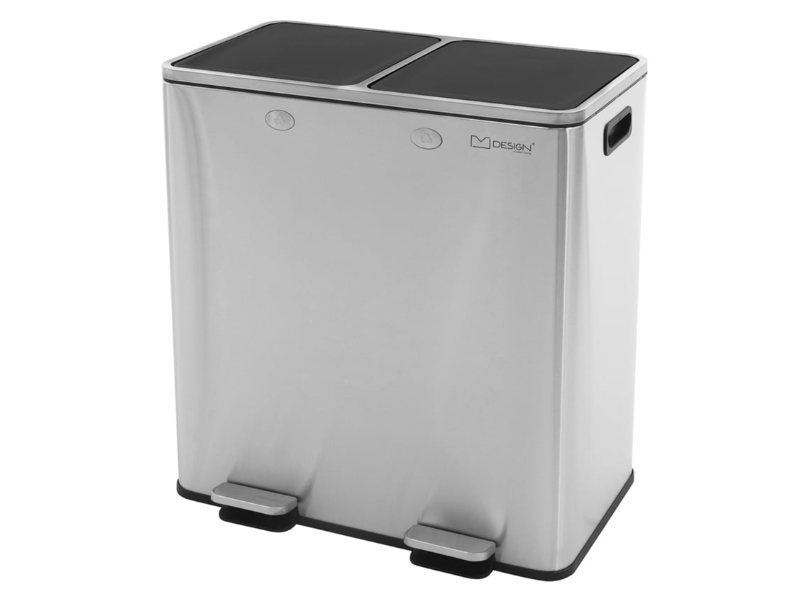 30 Litros Cubo de Pedal Cocina Softclose Cubo de Basura Acero Inox.