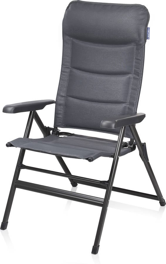 Campart Ch0662 – silla de camping napoli acolchada textilene color gris oscuro travel