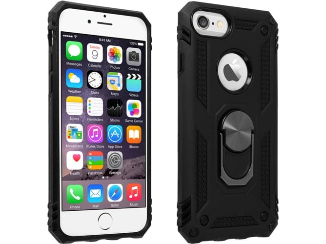 Funda iPhone 6, 6s, 7, 8 AVIZAR Anillo Negro