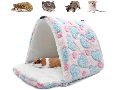 Roedor Durmiendo Felpa Pequeña Casa De Hámster Hamaca Cama De Juguete Casa Para Conejillo De Indias Conejo Chinchilla Hurón Rosa S ELKUAIE