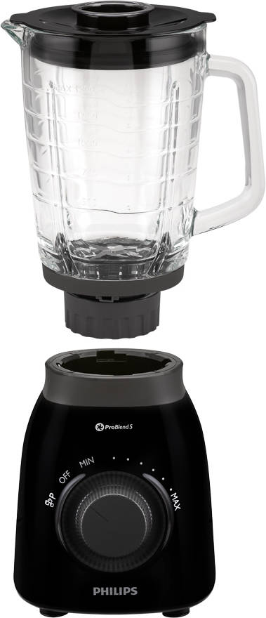 Batidora de Vaso PHILIPS HR2173/90 (600 W - 2 L - Negro)