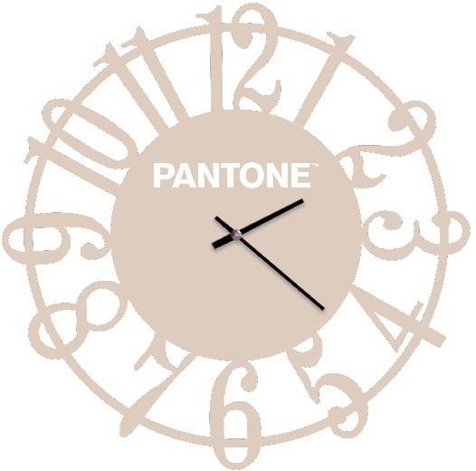 Reloj de Pared PANTONE BY HOMEMANIA HIO8681847185406 (Beige y Blanco - Metal)