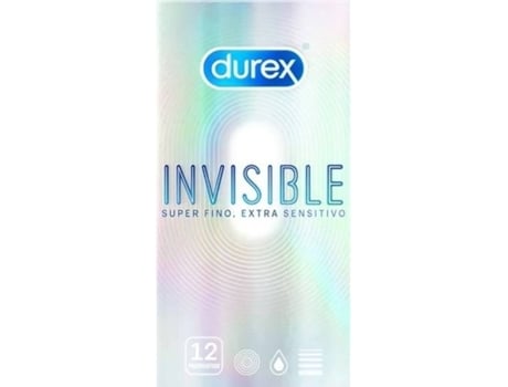 Durex Preservativos Invisibles super finos para maximizar la sensibilidad el de 12 condones condativos extrafino