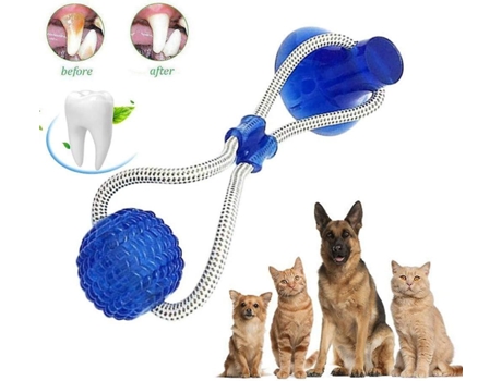 Juguetes para masticar perros con ventosa, nuevo juguete de cuerda multifuncional para perros para molares, limpieza de dientes, mordedura-caucho n...