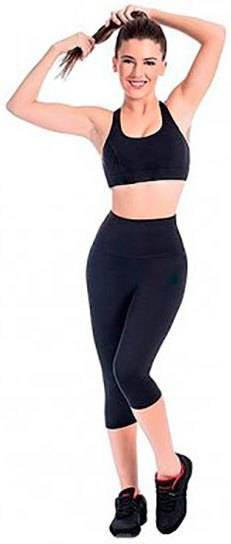 2385 Mujer Pantalones ajustados para happy dance negro fitness