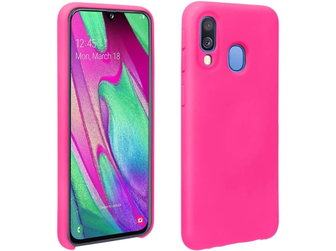 Carcasa Samsung Galaxy A40 AVIZAR Silicona Rosa