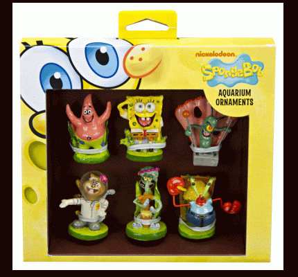 Pennplax – Juego de bob esponja mini set adorno para peces sandimas pacote spongebob