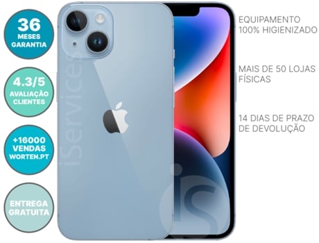 iPhone 14 Plus APPLE (Reacondicionado Señales de Uso - 6.7'' - 128 GB - Azul)