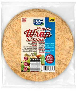 Life Fit Food protein wrap tortillas proteicas 8x40g 88g de por cada mejicana con un alto 8x 40