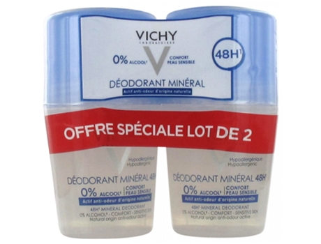 Desodorante Desodorante Mineral 48H Roll-On Lote de 2 X 50 Ml VICHY